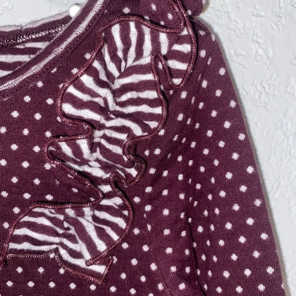 Harper Canyon Maroon Polka Dot Sweater Dress